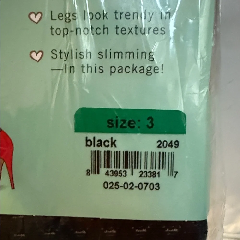Assets By Spanx Black Shaping Tights, Sz 3, Perfect For Holiday Events
